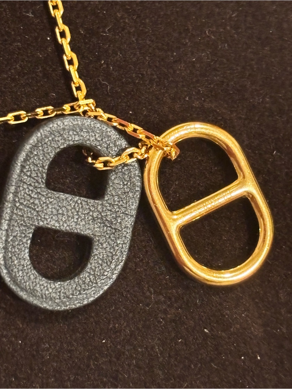 Hermes O’Maillon necklace, black leather - Picture 9 of 9
